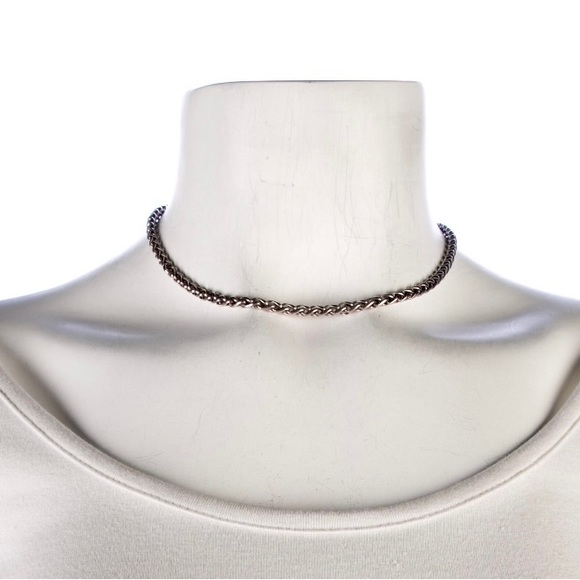 David Yurman Silver Wheat Chain Necklace. - Picture 2 of 4